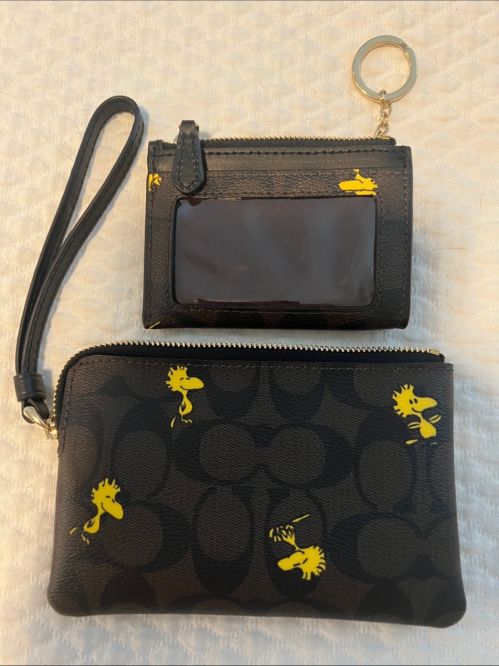 Coach X Peanuts Woodstock Signature Wristlet & ID Case Set - NWOT Bundle - Picture 2 of 4